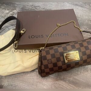 Louis Vuitton Eva Damier  Ebene crossbody clutch